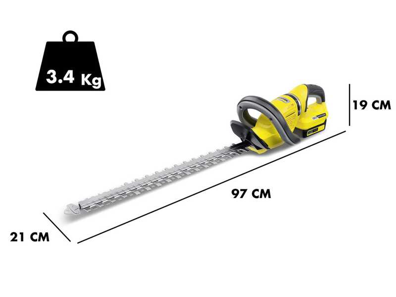 Karcher HGE 18-50 - Taille-haie &agrave; batterie - Lame 50 cm - 18V/5Ah