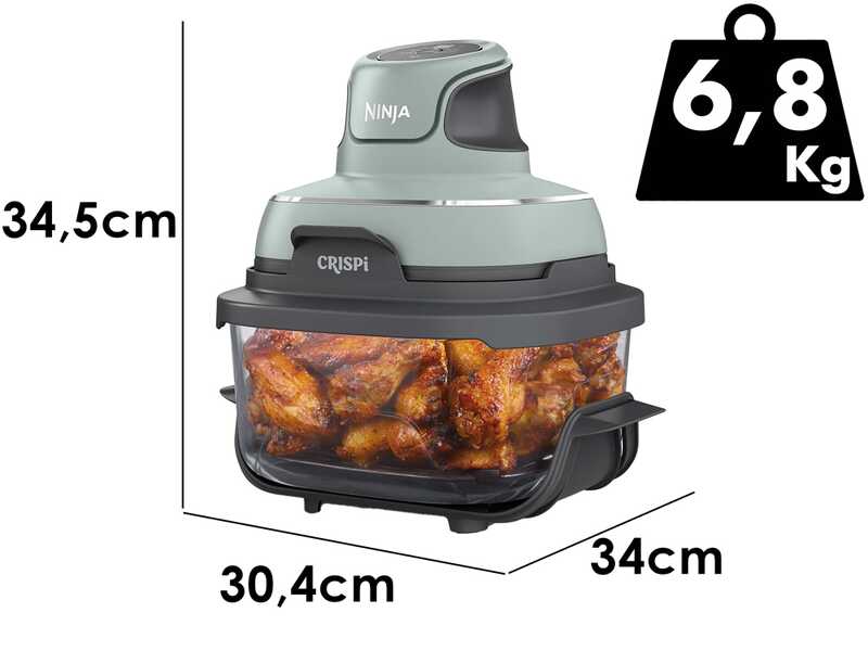 Ninja CRISPi FN101EUSG - Friteuse &agrave; air 9,5 L - Vert sauge
