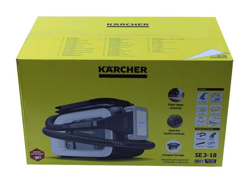 Karcher SE 3-18 Compact - Nettoyeur de moquettes - Aspirateur liquide - 18V 5Ah