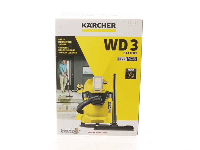 Karcher WD 3 Premium Battery 36 V - Aspirateur multifonction &agrave; batterie 36V 5Ah - Solides, liquides et souffleur