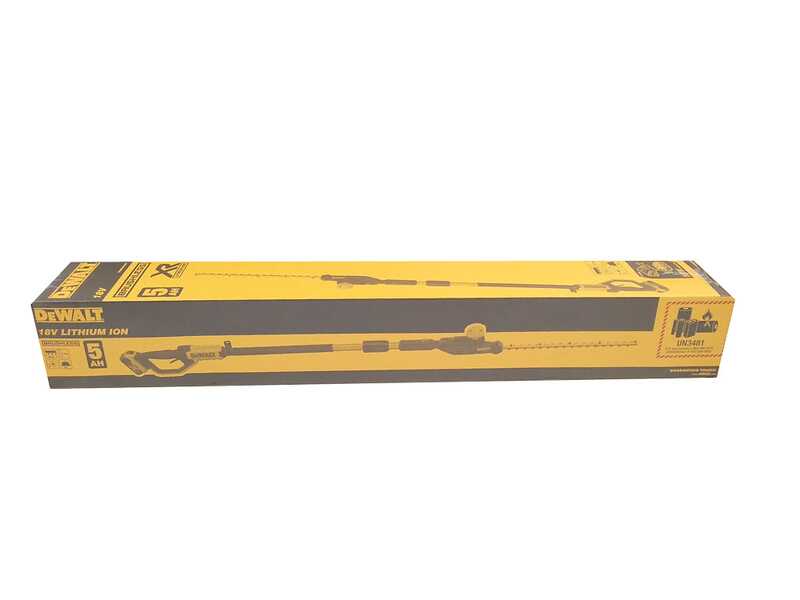 DeWalt DCMPH566P1-QW - Taille-haie &eacute;lectrique sur perche orientable - Batterie 18V 2Ah