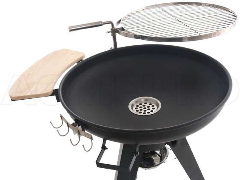 Barbecue &agrave; charbon avec double grille pivotante Royal Food BBQ3 - braisier &Oslash; 66 cm