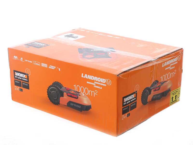 Worx Landroid L WR155E - Robot tondeuse - Avec p&eacute;rim&egrave;tre - Batterie au lithium - L2000 - Capteurs d'obstacles offert!