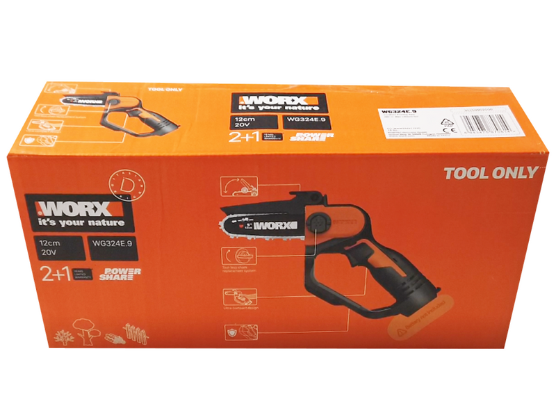 Worx WG324E.9 - &Eacute;lagueuse manuelle &agrave; batterie 20 V - SANS BATTERIE NI CHARGEUR