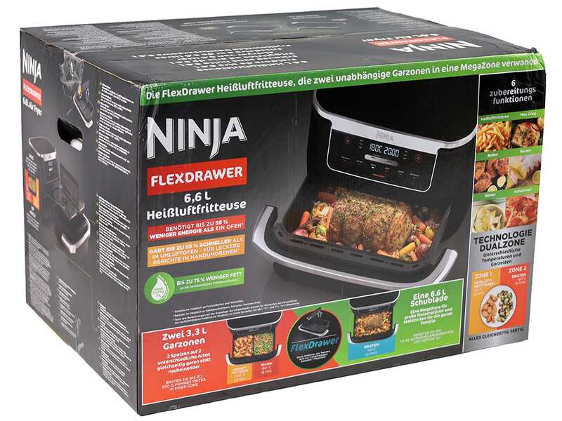 Ninja FlexDrawer AF550EU - Friteuse &agrave; air chaud 6,6 L