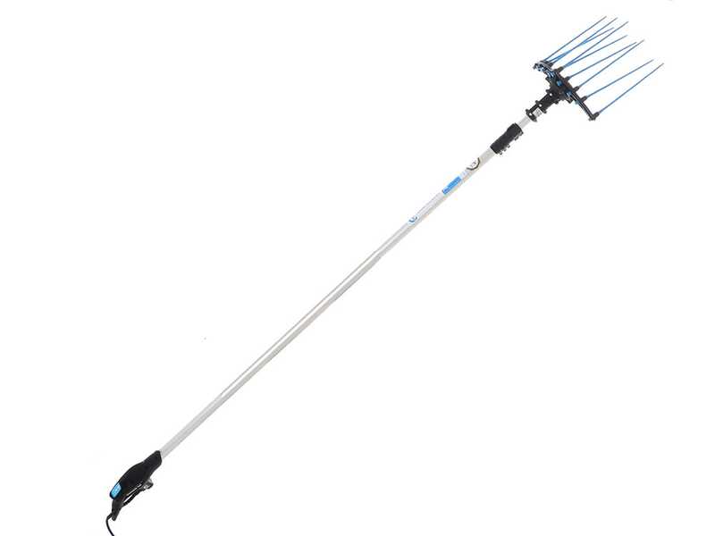 Campagnola HERCULES 58V - Perche en aluminium - 235-320 cm - Peigne vibreur &eacute;lectrique &agrave; batterie - Batterie &agrave; dos incluse