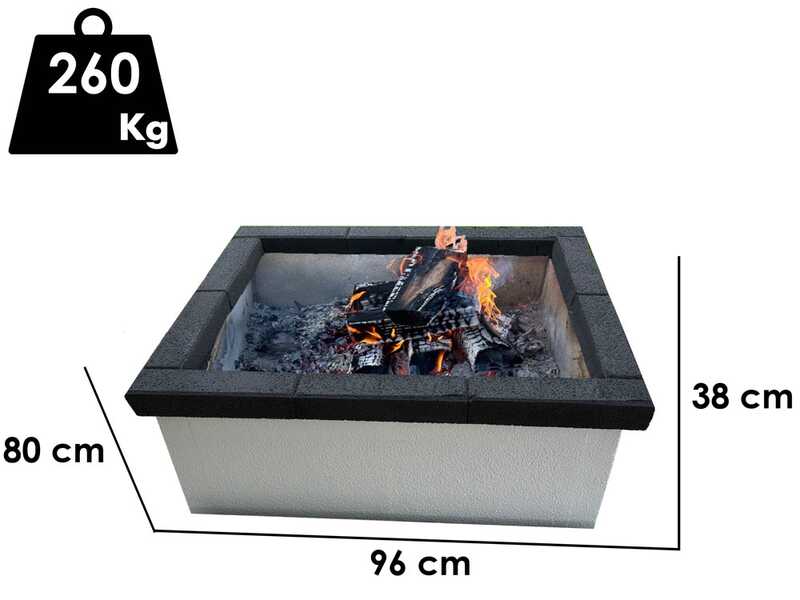 Palazzetti Vulcano - Barbecue en ma&ccedil;onnerie &agrave; bois et &agrave; charbon