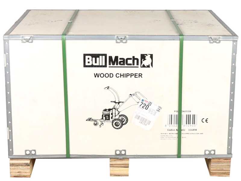 BullMach ZEUS 60 D - Broyeur de branches thermique - Moteur Ducar DH212