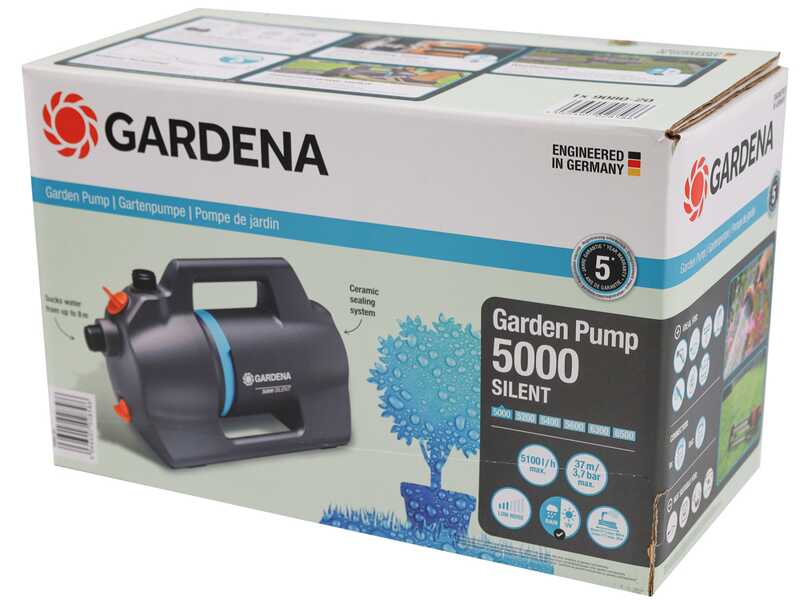 Gardena 5000 Silent - Pompe &eacute;lectrique d'arrosage pour le jardin - 550 W