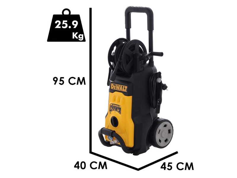 DEWALT DXPW003H - Nettoyeur haute pression semi-professionnel &agrave; eau froide - 190 bars - 570 l/h