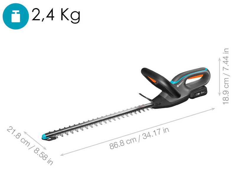 Gardena EasyCut 45/18V P4A - Taille-haie &agrave; batterie 18V/2Ah - Lame de 45 cm