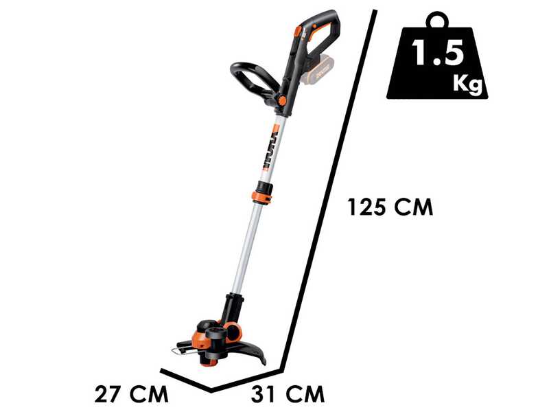 Worx WG163E - Coupe-bordure &agrave; batterie - 2x 20V 2Ah