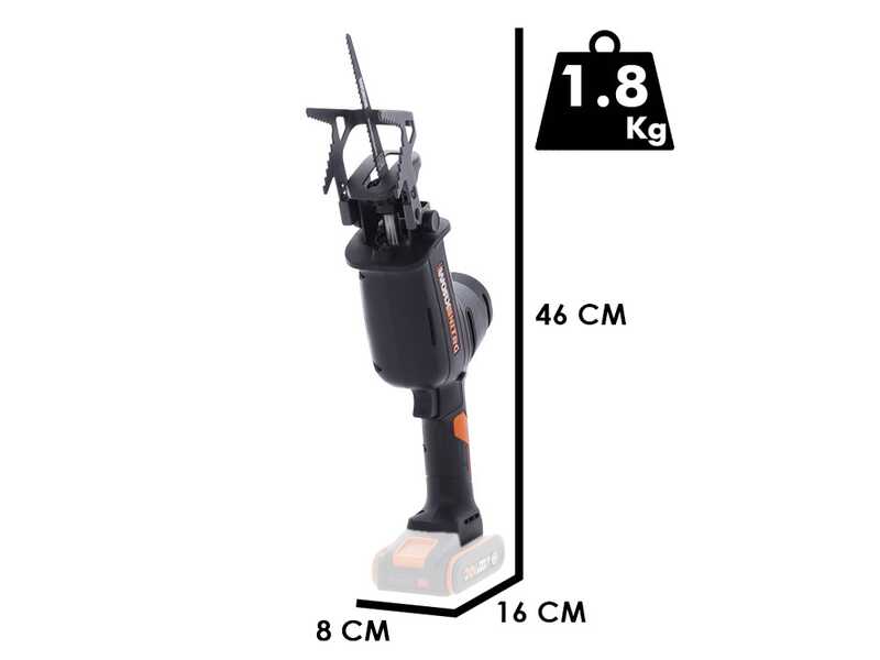 Worx WG893E.9 - Scie sabre &agrave; batterie - 20V - SANS BATTERIE NI CHARGEUR
