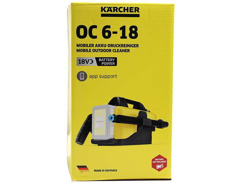 Karcher OC 6-18 - Nettoyeur &agrave; moyenne pression portable &agrave; batterie - 18 V - SANS BATTERIE NI CHARGEUR