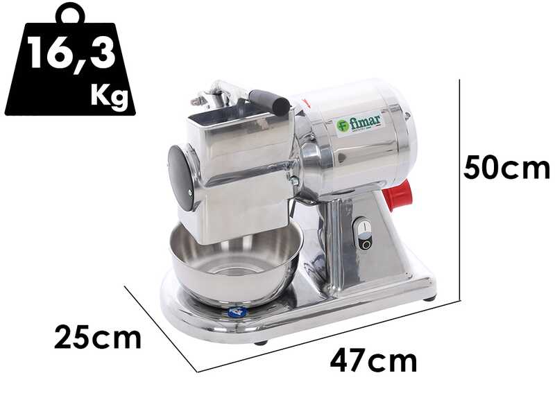 FIMAR GR12S - R&acirc;pe &eacute;lectrique - 400 V - 1 CV - Groupe de broyage en aluminium - Sans inverseur de marche