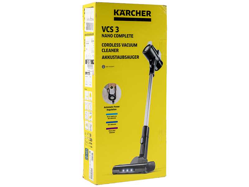Karcher VCS 3 Nano Complete - Aspirateur balai &eacute;lectrique &agrave; batterie - 21,6 V - 2,5 Ah