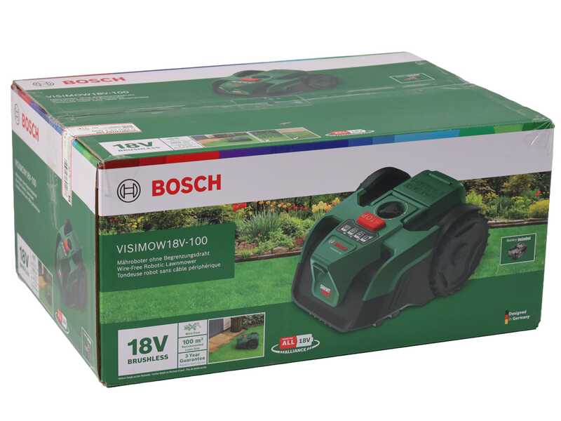 Bosch VISIMOW18V-100 - Robot tondeuse - Sans installation - SANS BATTERIE NI CHARGEUR