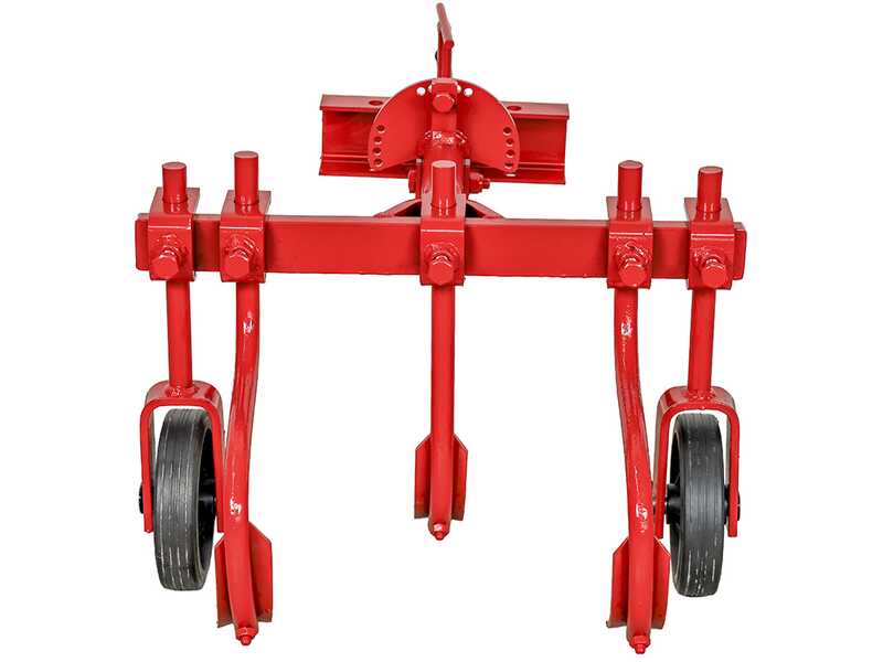 D&eacute;racineur &agrave; trois dents ET-3 avec attelage r&eacute;glable &agrave; double boulon et barre porte-outils &ndash; Pour motoculteurs de 6 &agrave; 10 CV