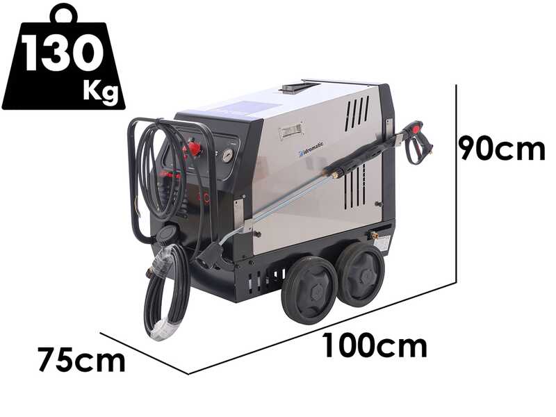 Idromatic Eco 120.11 - Nettoyeur haute pression professionnel &agrave; eau chaude - 130 bar - 660 L/h - Monophas&eacute;