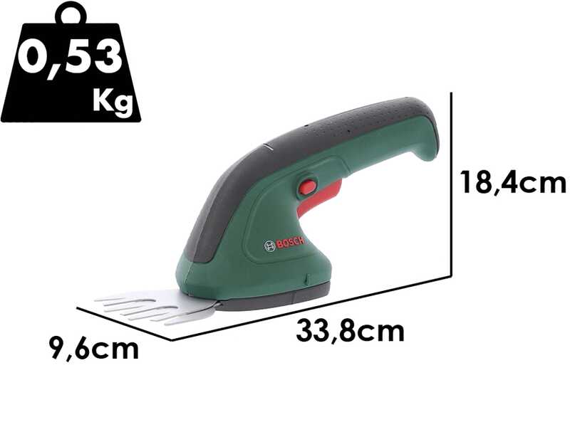 Bosch EasyShear - Cisaille &agrave; gazon avec batterie int&eacute;gr&eacute;e - 3,6 V 1,5 Ah