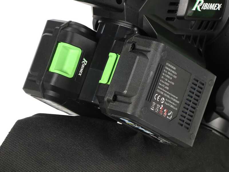 Ribimex PRBAT20-ASB1SB - Souffleur aspirateur &agrave; batterie 40 V 4 Ah