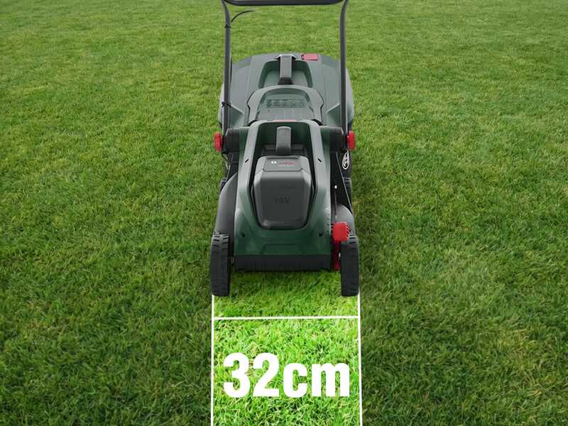 Bosch Rotak18V-32 - Tondeuse &agrave; gazon &agrave; batterie - Coupe de 32 cm - SANS BATTERIE NI CHARGEUR