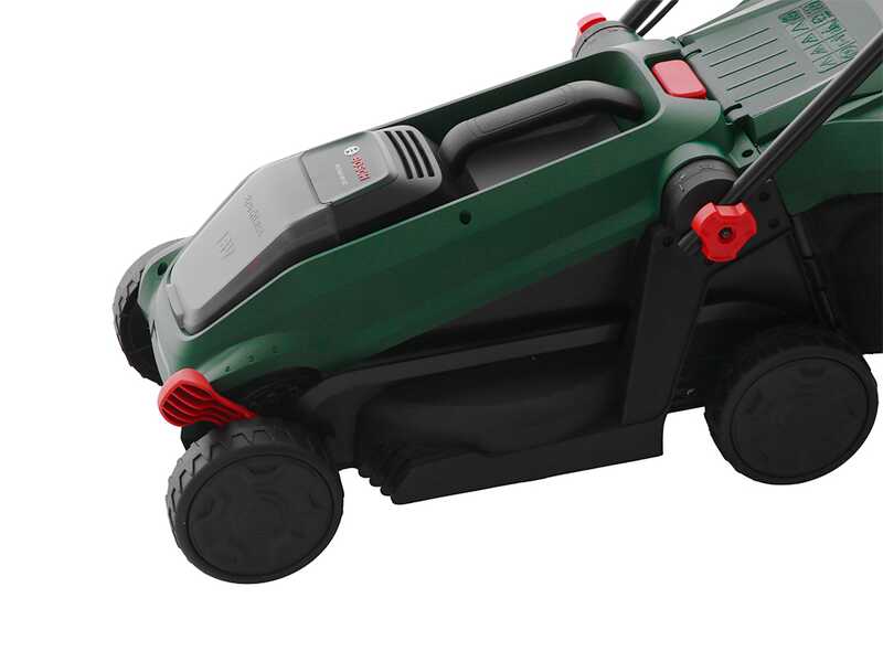 Bosch Rotak18V-34 - Tondeuse &agrave; gazon &agrave; batterie - 18 V/4 Ah - Largeur de coupe 34 cm