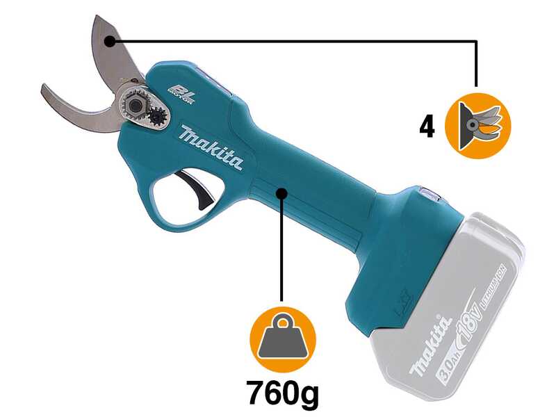 Makita DUP181Z - S&eacute;cateur &eacute;lectrique &agrave; batterie - 18 V - Diam&egrave;tre de coupe 30 mm - SANS BATTERIE NI CHARGEUR