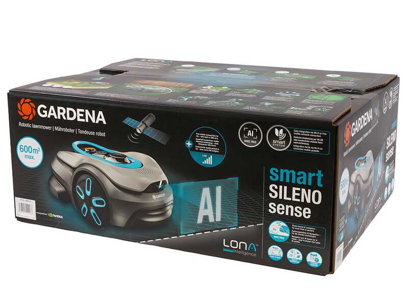 Gardena Smart SILENO Sense 600 - Robot tondeuse - Gestion avec l'application Gardena Smart - Sans installation
