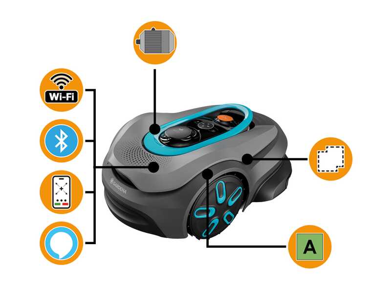 Gardena Smart SILENO Sense 600 - Robot tondeuse - Gestion avec l'application Gardena Smart - Sans installation