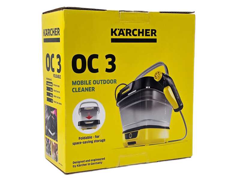 Karcher OC3 Foldable -  Nettoyeur haute pression &agrave; eau froide portatif - R&eacute;servoir pliable 8 L - Batterie lithium-ion