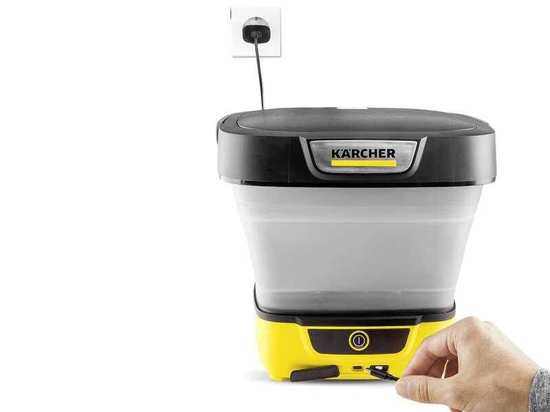 Karcher OC3 Foldable -  Nettoyeur haute pression &agrave; eau froide portatif - R&eacute;servoir pliable 8 L - Batterie lithium-ion