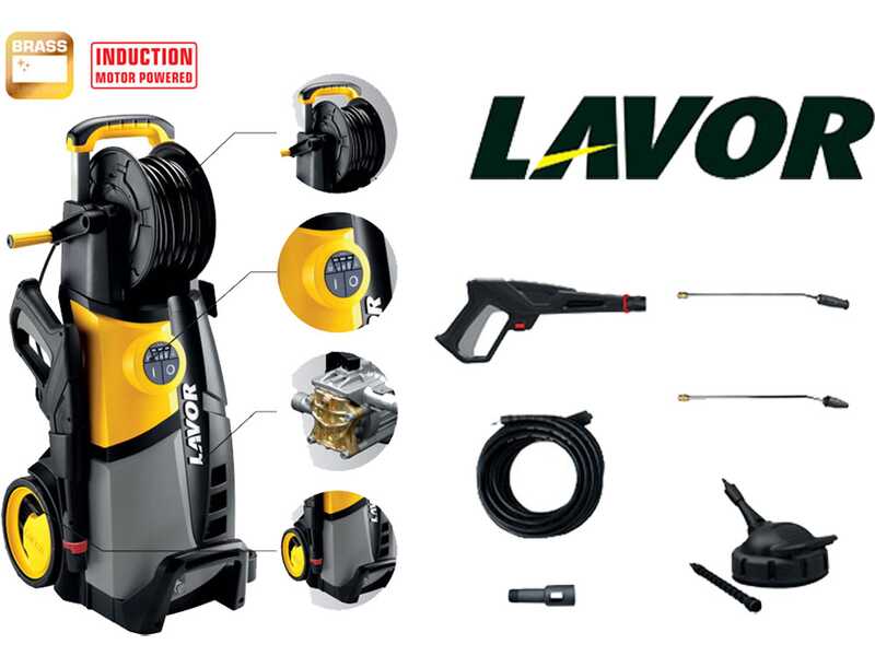 Nettoyeur haute pression LAVOR LVR5 PLUS 150 DIGIT - D&eacute;bit Max 8.33 l/min - 150 bars