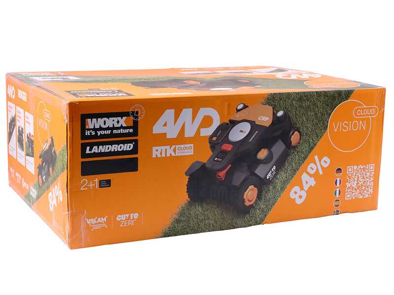 Worx Landroid Vision Cloud WR342E - Robot tondeuse 4WD - Sans installation