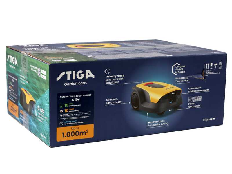 Stiga A 10v - Robot tondeuse - Sans installation - avec batterie E-Power 2,5 Ah