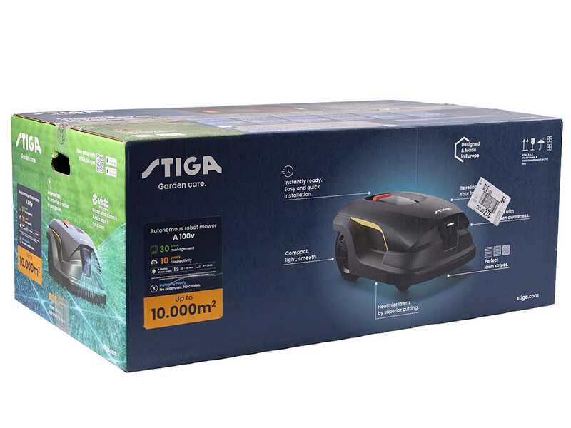 Stiga Vista A 100v - Robot tondeuse - Sans installation - Avec batterie E-Power 12 Ah