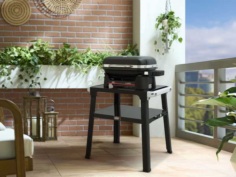 Weber Lumin Compact avec support - Barbecue &eacute;lectrique portable