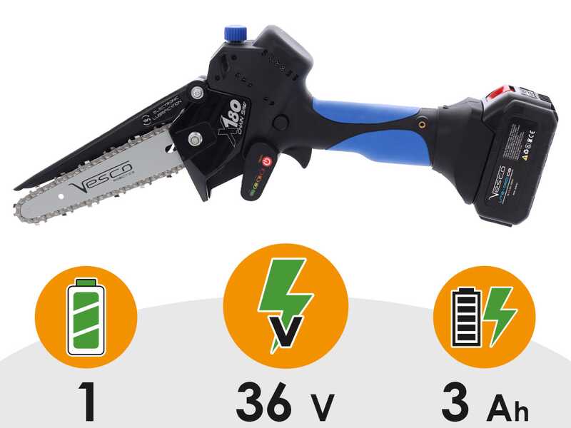 Vesco X180 - &Eacute;lagueuse manuelle &agrave; batterie - 36V 3Ah