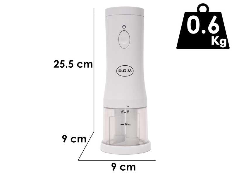 RGV Cheesy Blanche - R&acirc;pe &eacute;lectrique de table sans fil - 30 W