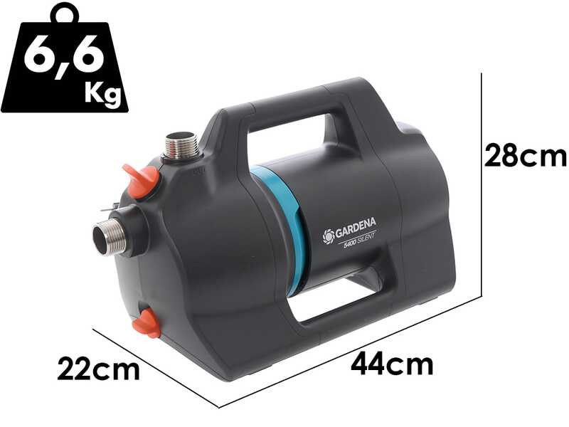 Gardena 5400 Silent - Pompe &eacute;lectrique de jardin auto-amor&ccedil;ante - 650 W