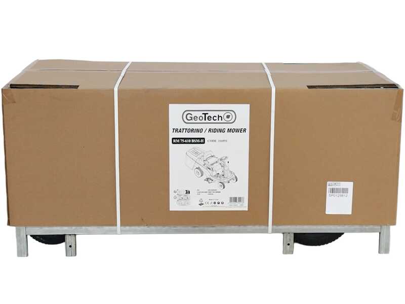 GeoTech RM 75-610 BSM-H - Tracteur tondeuse mini-rider avec transmission hydrostatique - Moteur 224 cm&sup3;