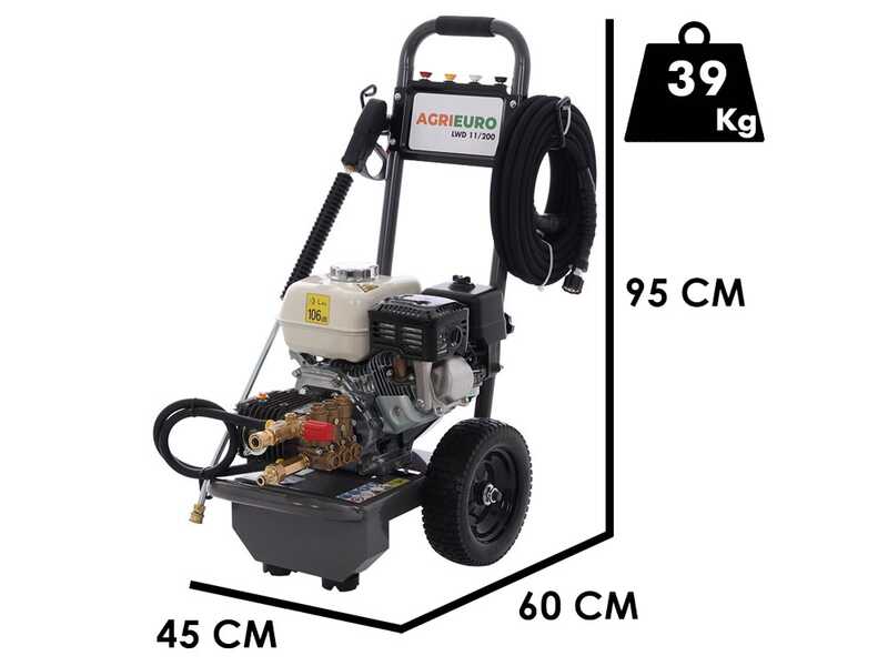 LWD 11/200 - Nettoyeur haute pression thermique professionnel - 205 bars 678 L/h - Pompe Comet LWD - Moteur Honda GX 200