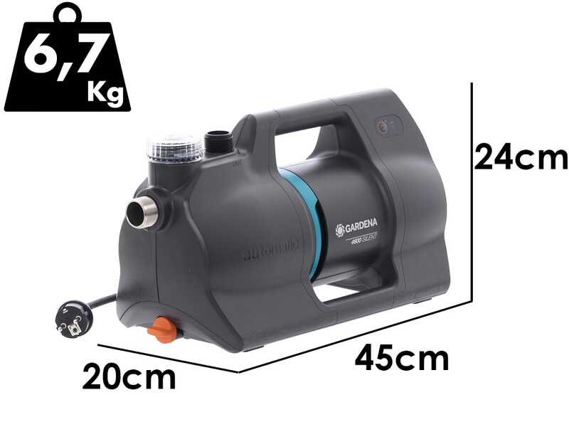 Gardena 4600 Silent - Pompe &eacute;lectrique de jardin auto-amor&ccedil;ante - 600 W