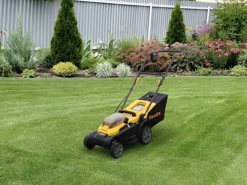 Stanley SCMWP3701M2-QW - Tondeuse &agrave; gazon &agrave; batterie - 36 V - 2 x 18 V 4,0 Ah - Largeur de coupe 37 cm