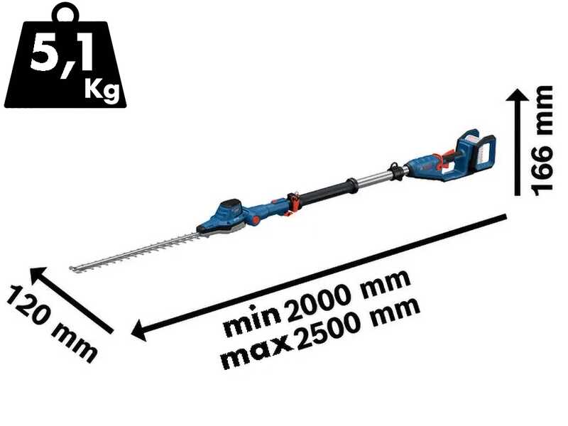 Bosch Professional GHE 18V-50T - Taille-haie &agrave; batterie sur perche - 18V 5.5 Ah