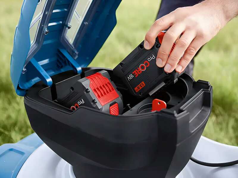 Bosch Professional GRA 18V2-46 - Tondeuse &agrave; batterie - 2x18V 8Ah + Chargeur rapide