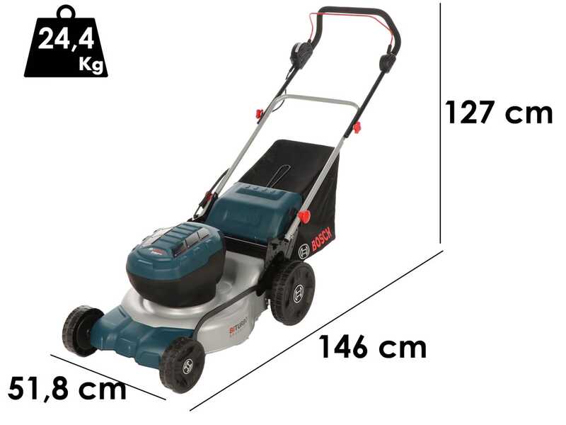 Bosch Professional GRA 18V2-46 - Tondeuse &agrave; batterie - 2x18V 8Ah + Chargeur rapide