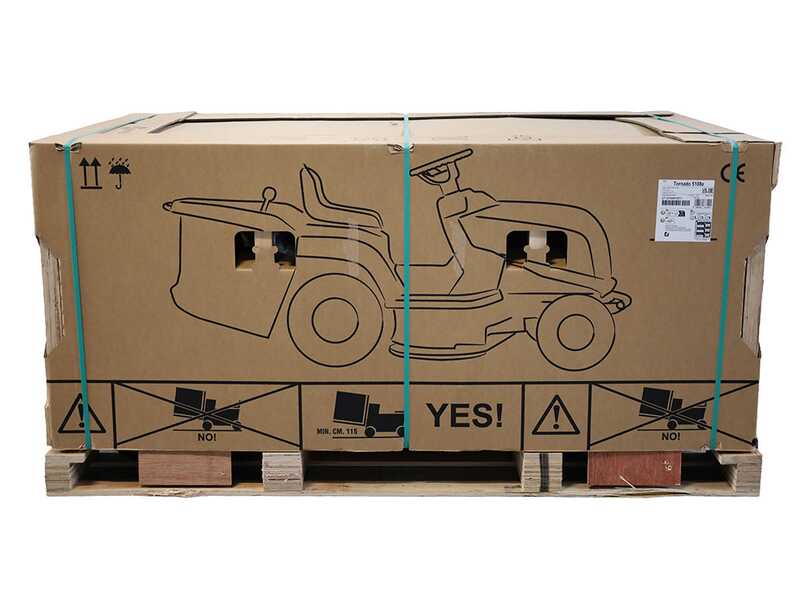 Stiga Estate 384e - Kit Tracteur tondeuse avec 2 modules de batterie ePower Pro de 56V/40Ah - Bac de ramassage et mulching