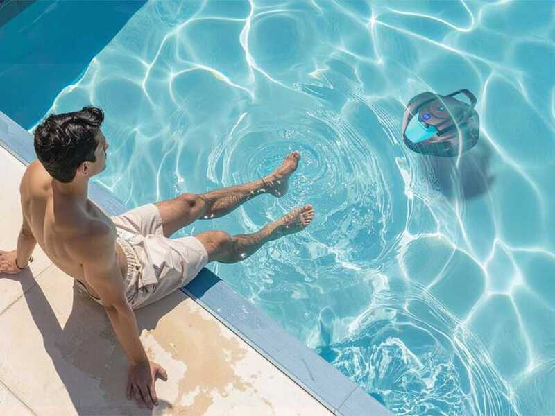 Gre Moovo 90 - Robot nettoyeur de piscine &agrave; batterie