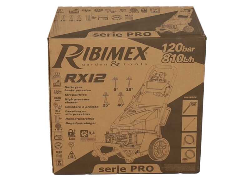 Ribimex RX12 - Nettoyeur haute pression &agrave; eau froide - 120 bar 810 l/h